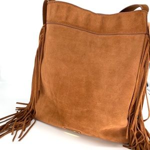 Bcbg Cognac Suede Fringe boho bag